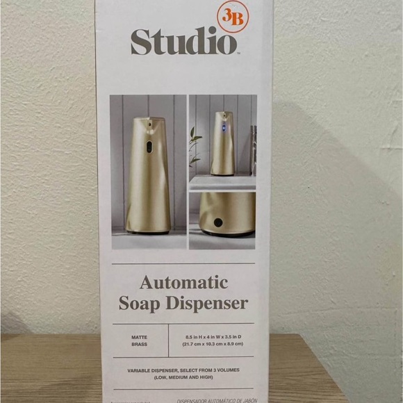 Studio 3B Automatic Soap Dispenser, Matte Brass - Picture 1 of 2